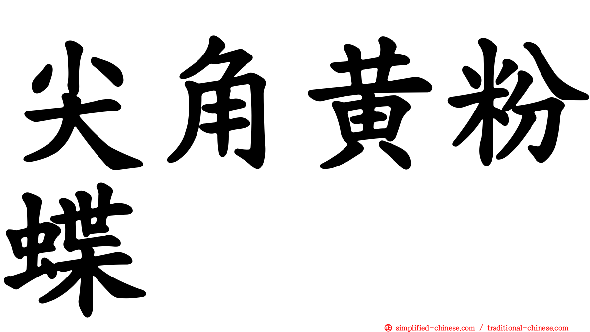 尖角黄粉蝶