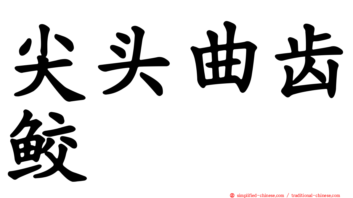 尖头曲齿鲛