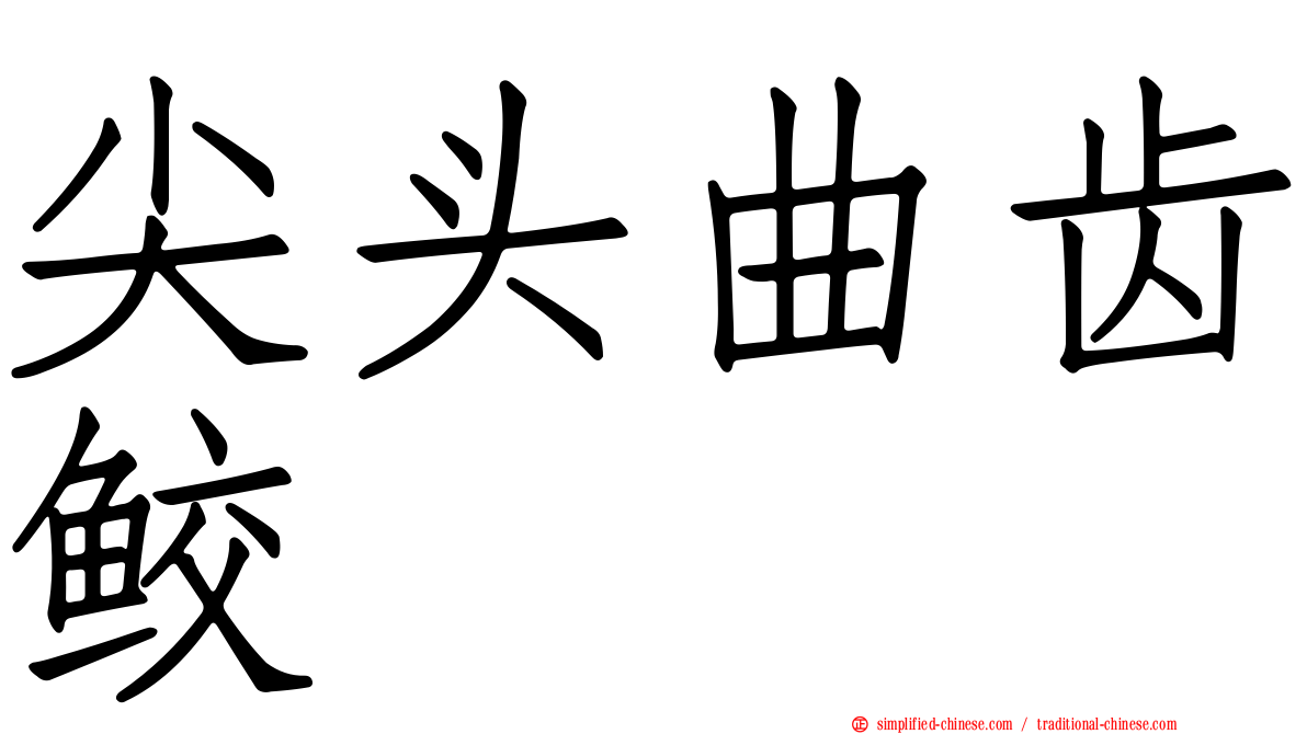 尖头曲齿鲛