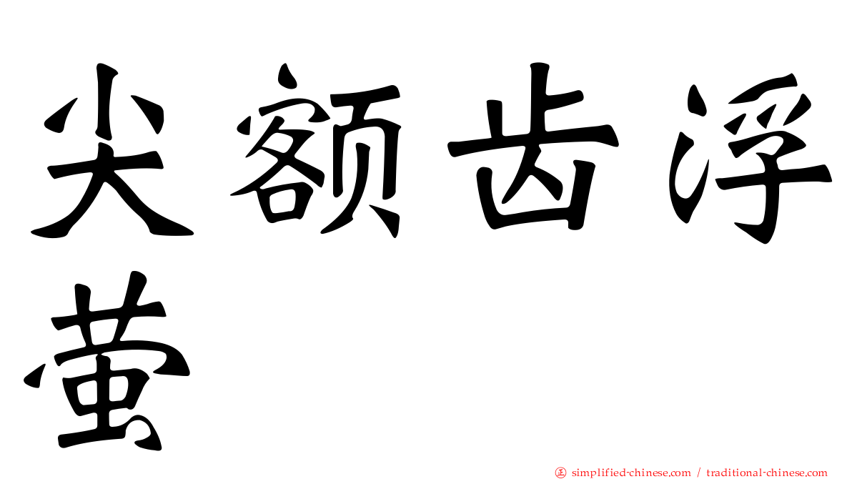 尖额齿浮萤
