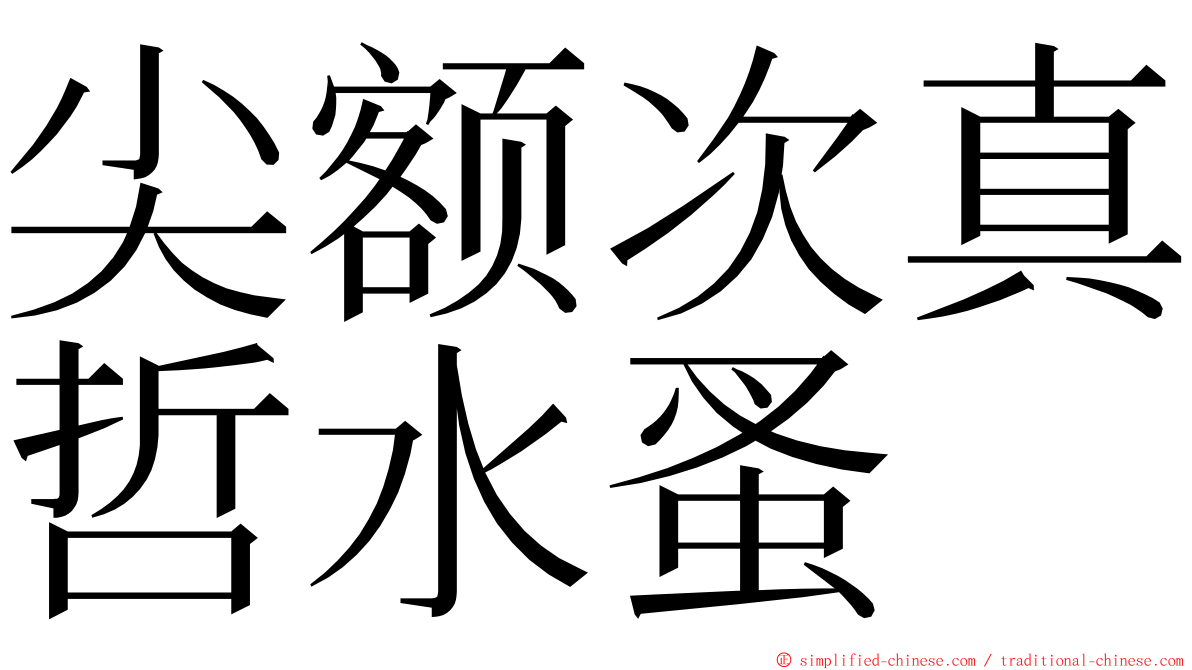 尖额次真哲水蚤 ming font