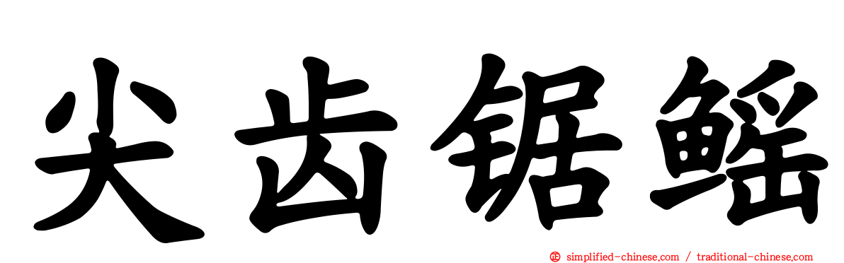 尖齿锯鳐