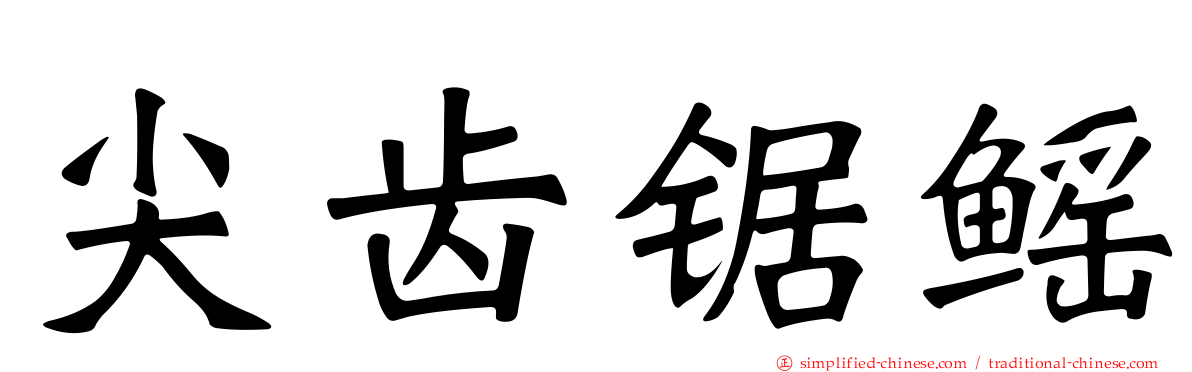 尖齿锯鳐