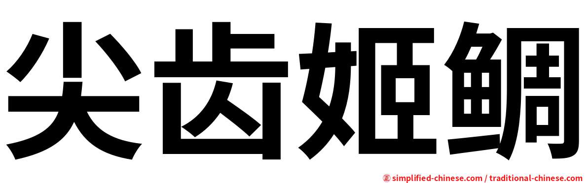 尖齿姬鲷