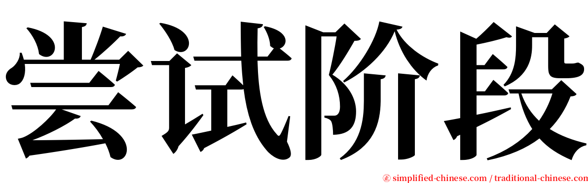 尝试阶段 serif font