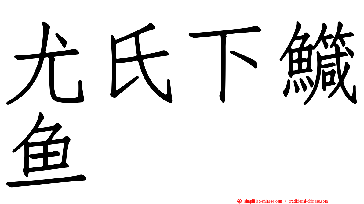 尤氏下鱵鱼