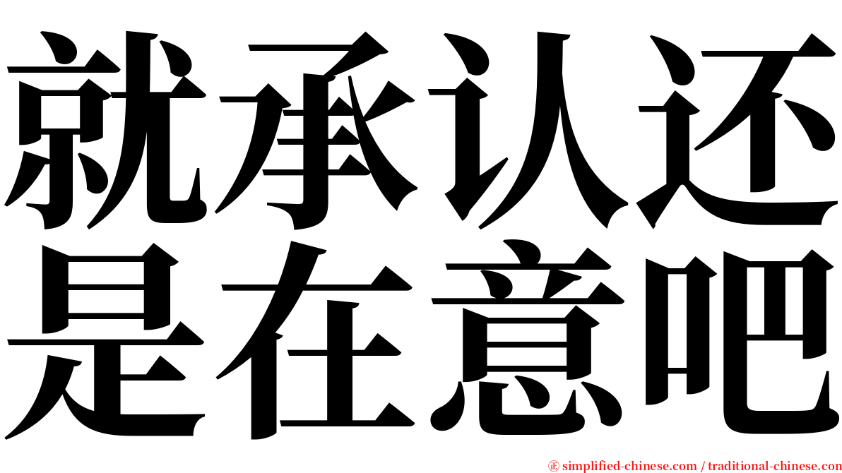 就承认还是在意吧 serif font