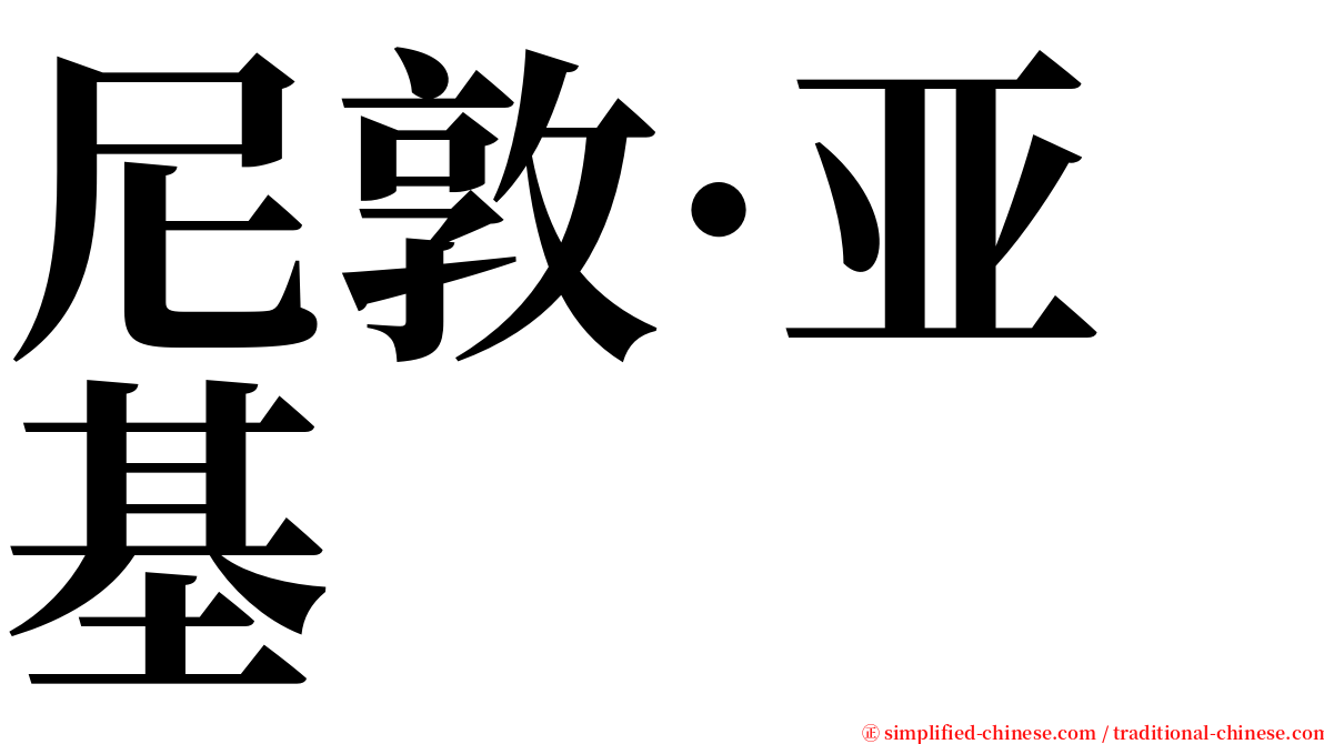 尼敦·亚基 serif font
