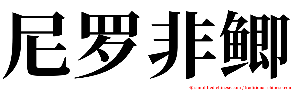 尼罗非鲫 serif font