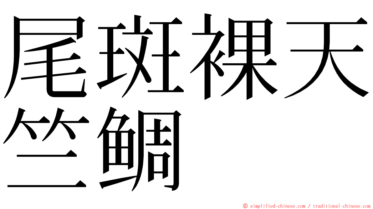 尾斑裸天竺鲷 ming font