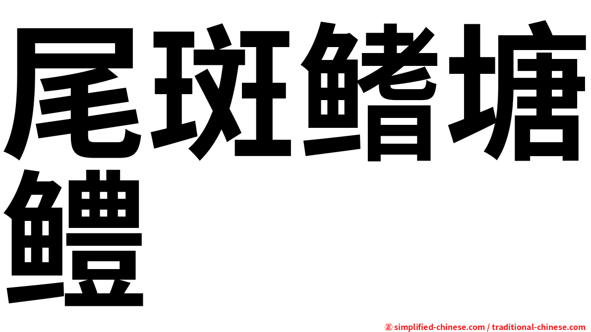 尾斑鳍塘鳢
