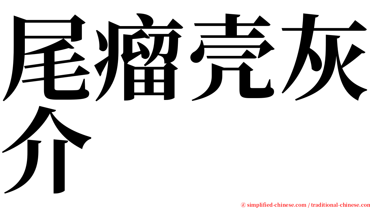 尾瘤壳灰介 serif font