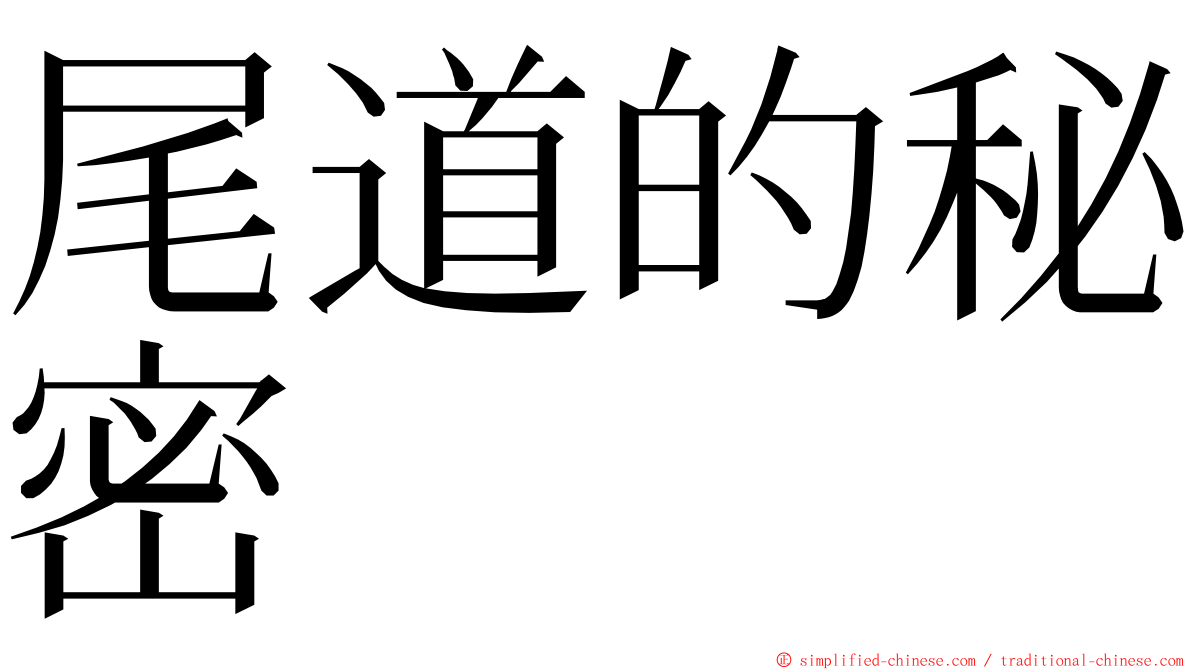 尾道的秘密 ming font