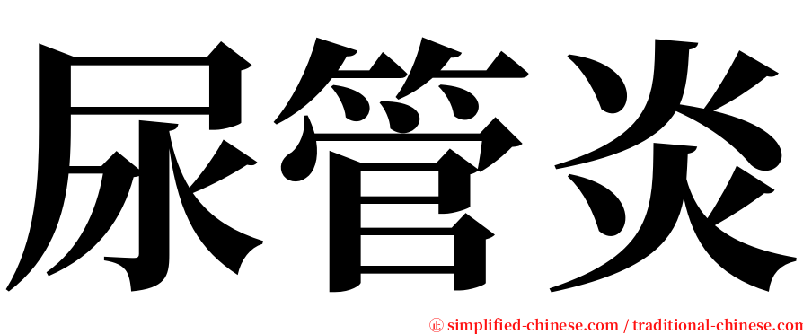 尿管炎 serif font