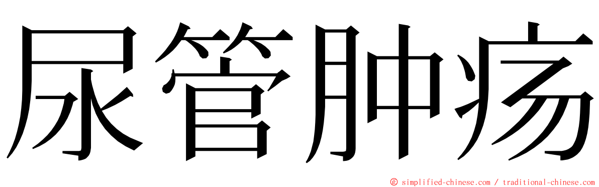 尿管肿疡 ming font