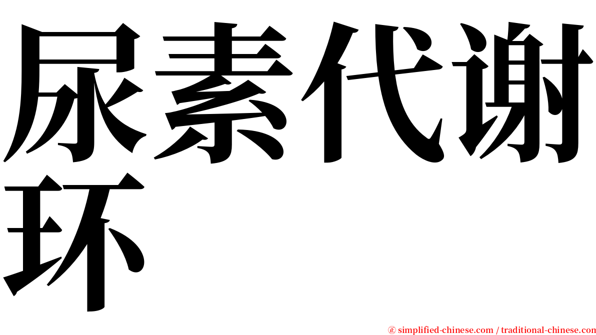 尿素代谢环 serif font