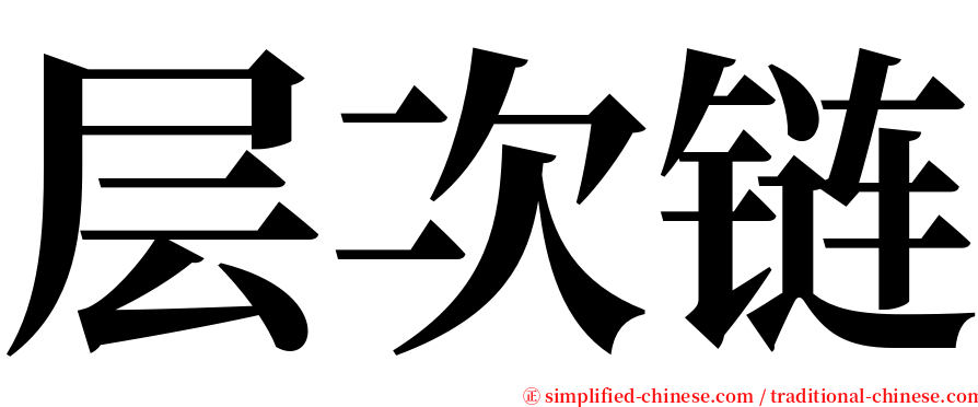 层次链 serif font