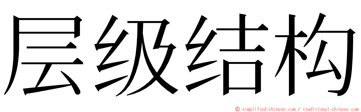 层级结构 ming font