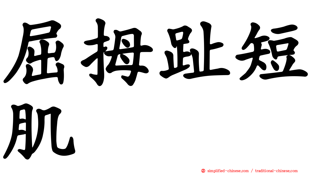屈拇趾短肌