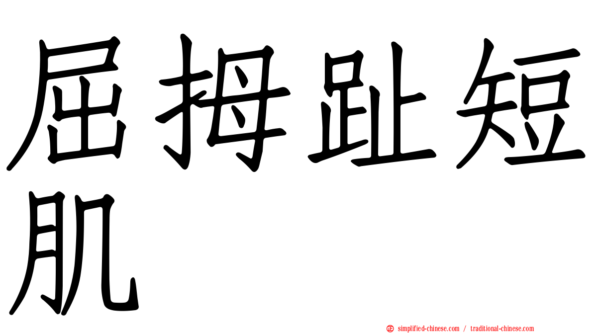屈拇趾短肌