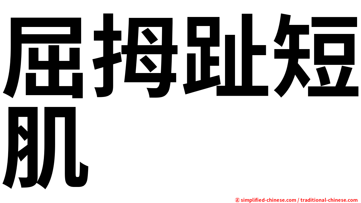 屈拇趾短肌