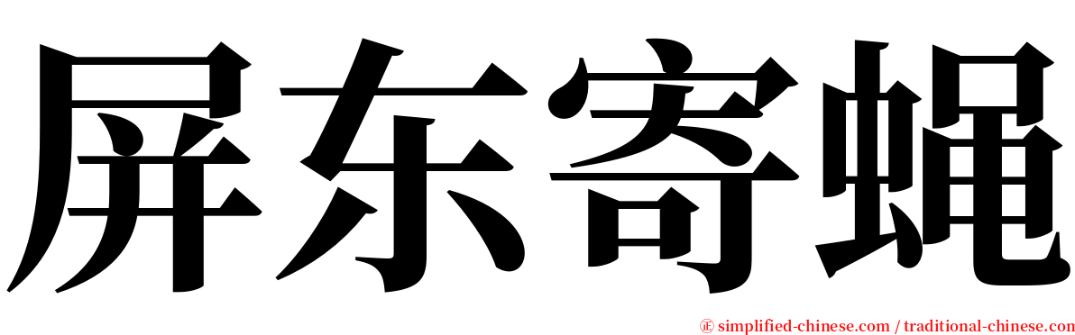 屏东寄蝇 serif font