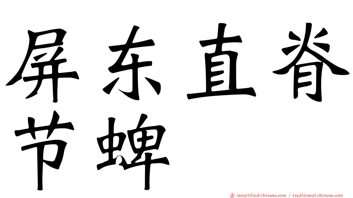 屏东直脊节蜱