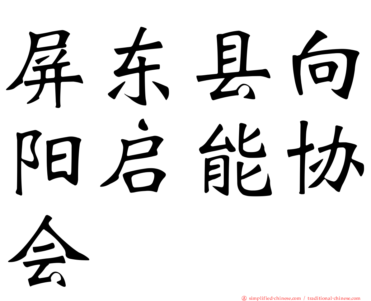 屏东县向阳启能协会