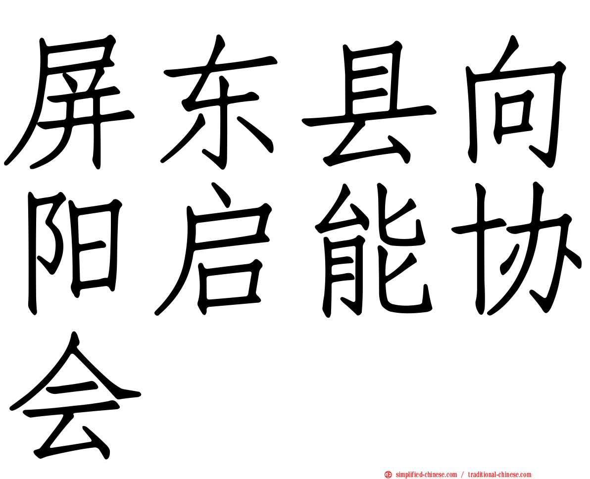 屏东县向阳启能协会