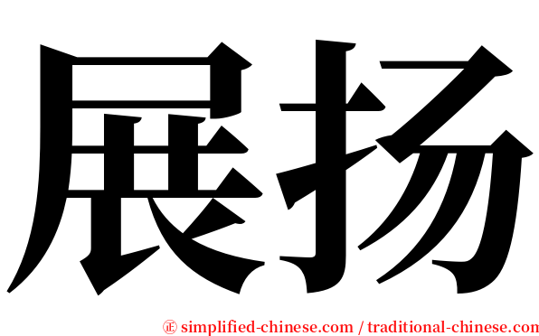 展扬 serif font