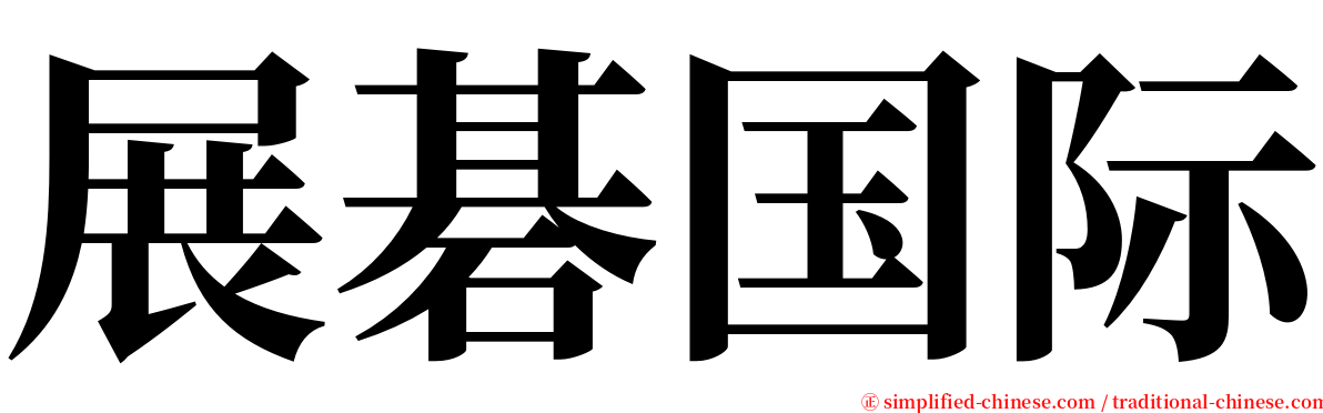 展碁国际 serif font
