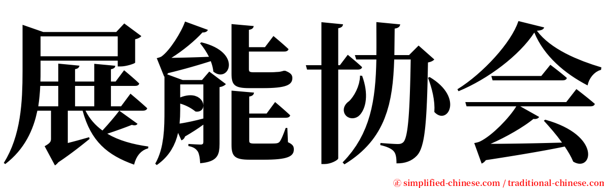 展能协会 serif font