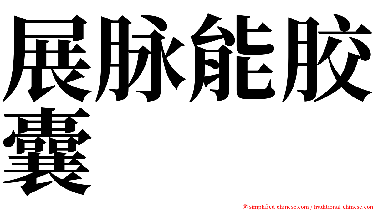 展脉能胶囊 serif font