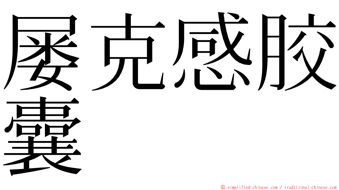 屡克感胶囊 ming font