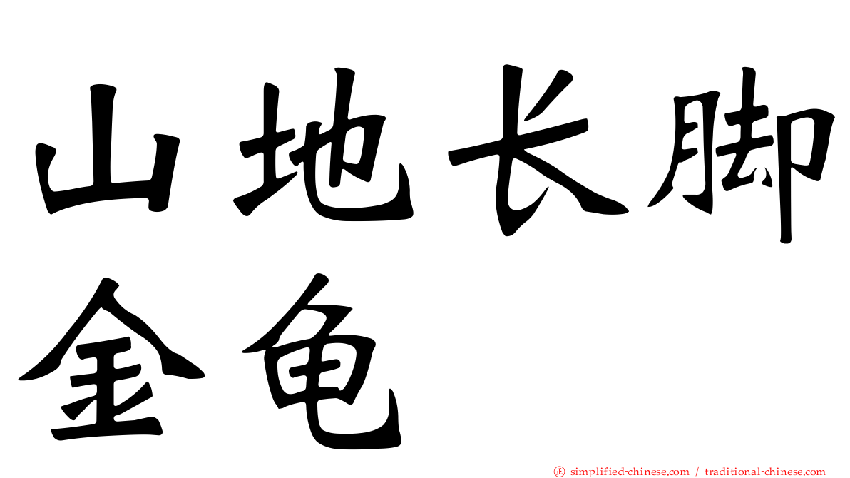 山地长脚金龟