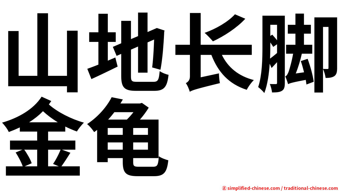山地长脚金龟