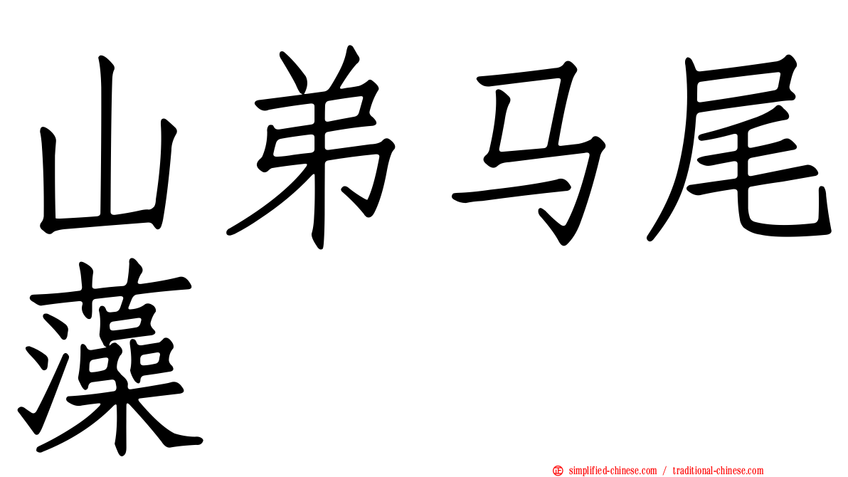 山弟马尾藻
