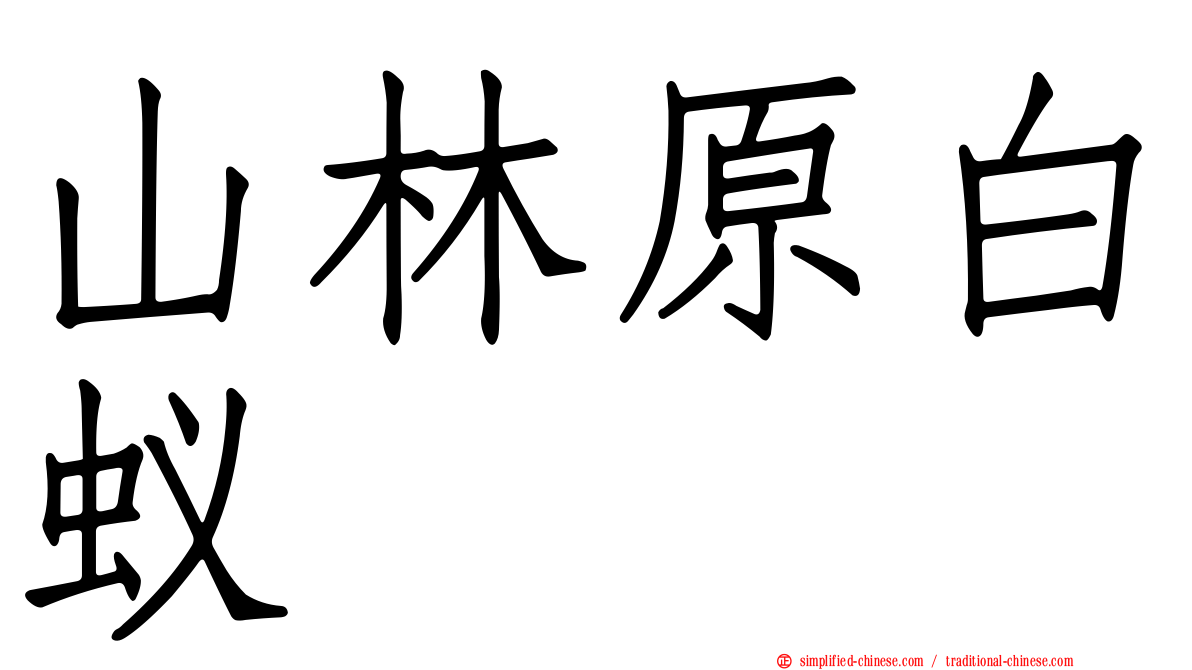 山林原白蚁