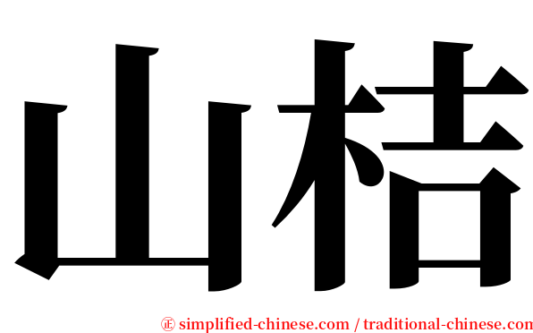 山桔 serif font