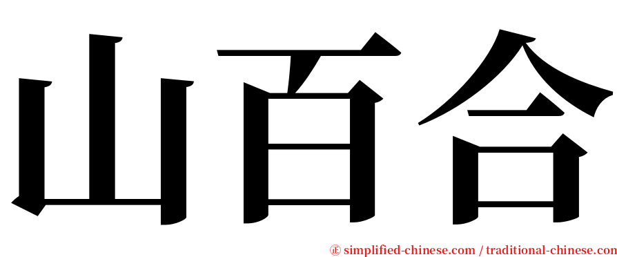 山百合 serif font