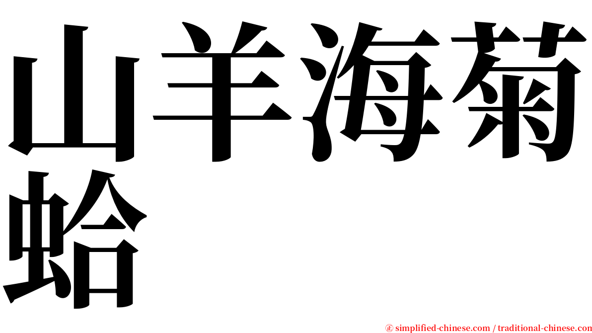 山羊海菊蛤 serif font