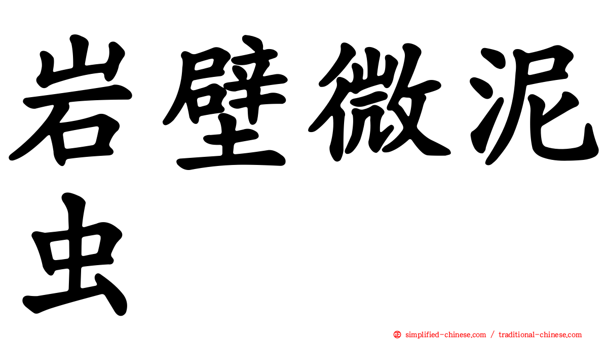 岩壁微泥虫