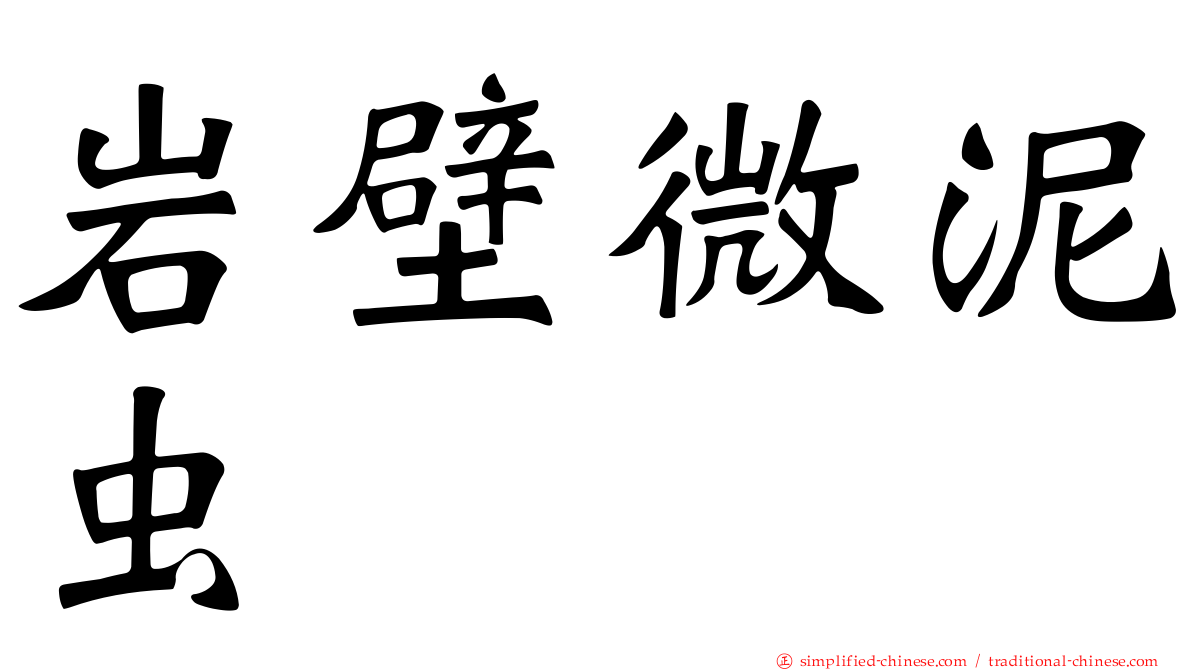 岩壁微泥虫