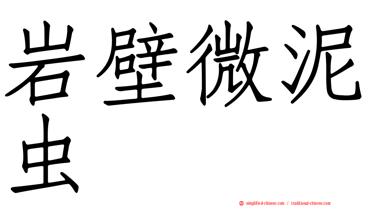 岩壁微泥虫