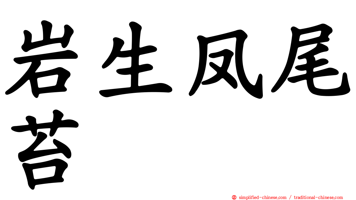 岩生凤尾苔