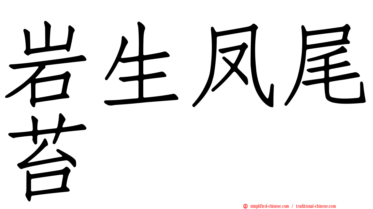 岩生凤尾苔