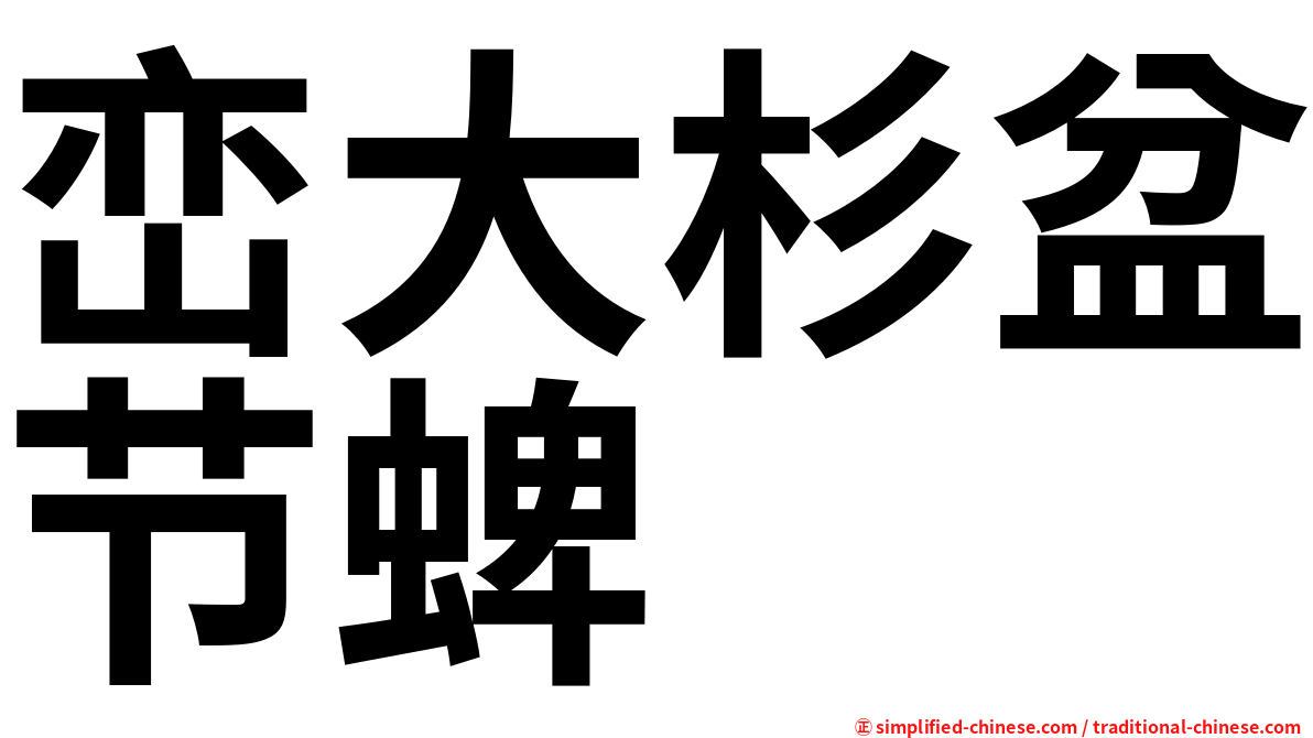 峦大杉盆节蜱