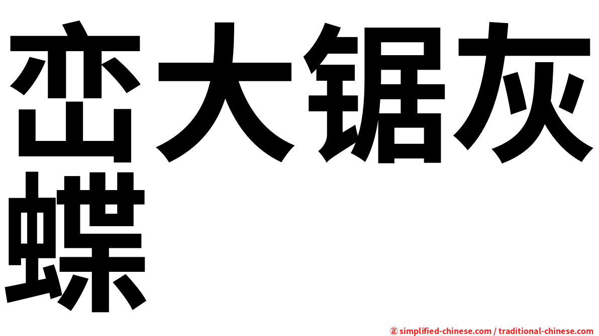 峦大锯灰蝶