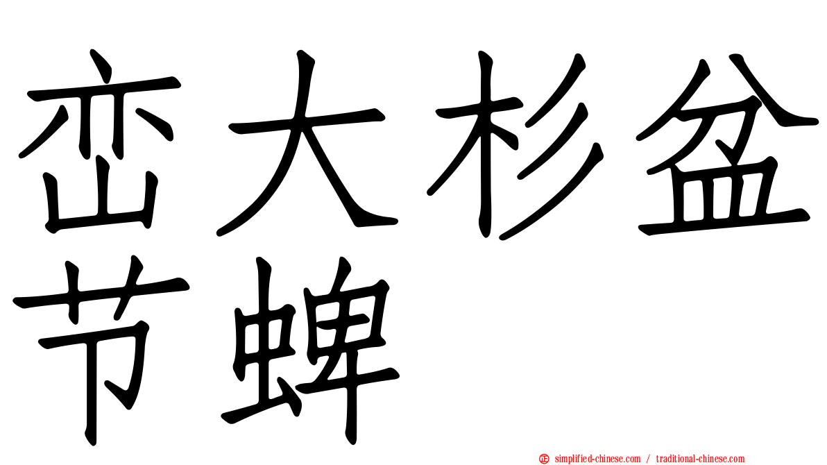 峦大杉盆节蜱