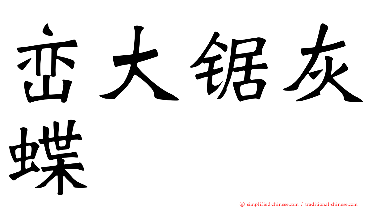 峦大锯灰蝶